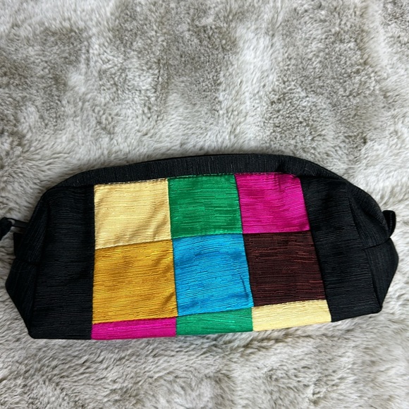 Hallmark Color Block Large Cosmetic Brush Bag and Large Cosmetic Bag - Picture 3 of 5